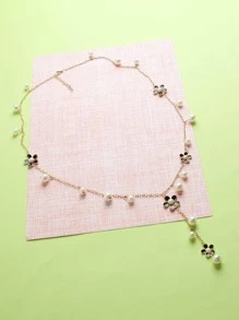 Collar en Y con diseño de perla artificial - Multicolor - Ver 3