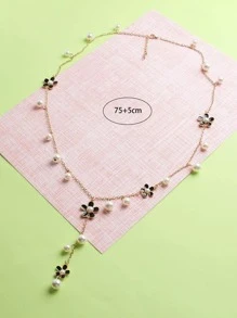 Collar en Y con diseño de perla artificial - Multicolor - Ver 4