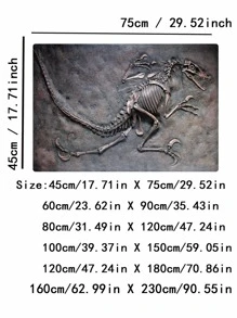 1pc Dinosaur Pattern Rug, Modern Polyester Floor Mat For Home - Multicolor - View 3