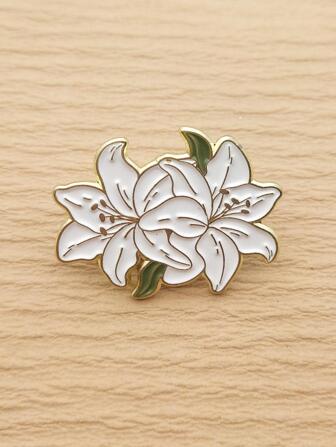 1 pièce Épingle à fleurs élégante émaillée Broche pour revers pour femmes pour la décoration quotidienne, les trajets et la Saint-Valentin