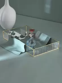 1 件多功能珠宝托盘，情人节返校礼物 - 金色 - 查看 2