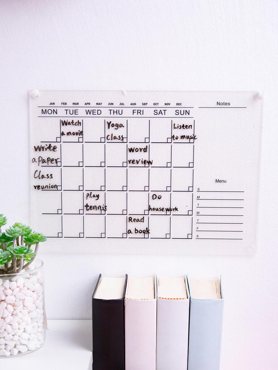 1pc Letter Graphic Plan Board - Multicolor - View 1