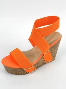 Xăng-đan quai ngang mắt cá ngộ nghĩnh dành cho nữ, Xăng-đan quai chéo không màu hồng - trái cam - Xem 6