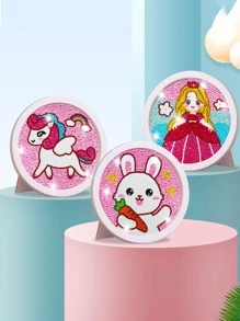 1入組人像圖案DIY鑽石畫 - 彩色 - 查看 2