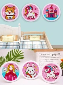 1入組人像圖案DIY鑽石畫 - 彩色 - 查看 3