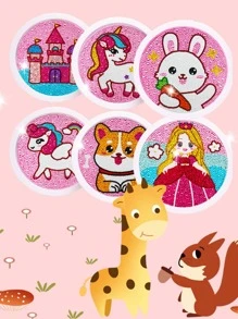 1入組人像圖案DIY鑽石畫 - 彩色 - 查看 4