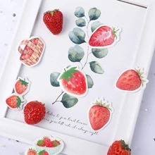 Boxed Stickers, 45pcs Creative Strawberry Cheesecake Love Theme Decorative Stickers For Journal & Envelopes Back To School