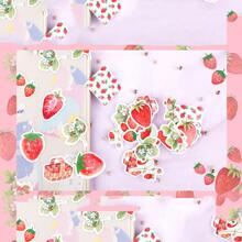 Boxed Stickers, 45pcs Creative Strawberry Cheesecake Love Theme Decorative Stickers For Journal & Envelopes Back To School