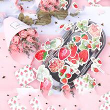 Boxed Stickers, 45pcs Creative Strawberry Cheesecake Love Theme Decorative Stickers For Journal & Envelopes Back To School
