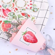 Boxed Stickers, 45pcs Creative Strawberry Cheesecake Love Theme Decorative Stickers For Journal & Envelopes Back To School