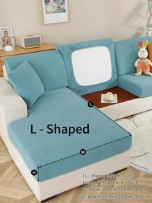 1pc Jacquard Stretchy Sofa Seat Cover - Green - View 4