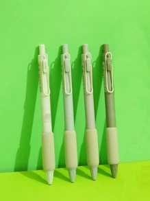 1 pieza Pluma de gel con estampado de letra al azar - Verde - Ver 9