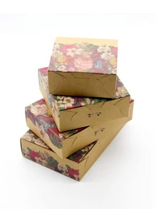 4入組花朵印花禮物盒 - 彩色 - 查看 2