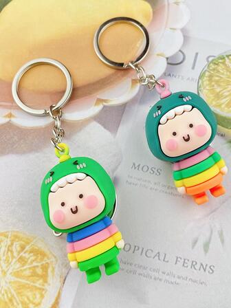 1入組卡通人物吊墜鑰匙圈