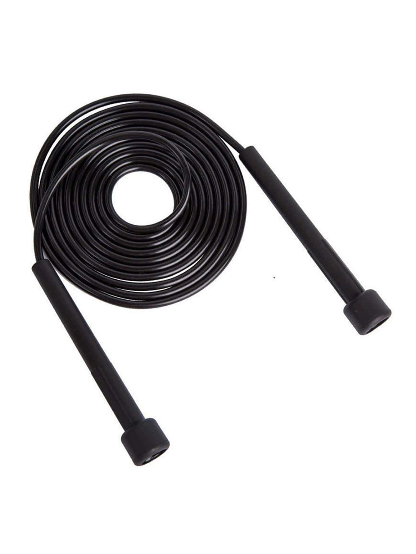 1入組素色健身跳繩 - 黑色 - 查看 1