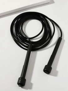 1入組素色健身跳繩 - 黑色 - 查看 2