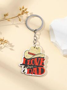 Móc Khóa Nam Mũ & Chữ Charm Thời Trang Cho Ngày Của Cha - Nhiều màu - Xem 2