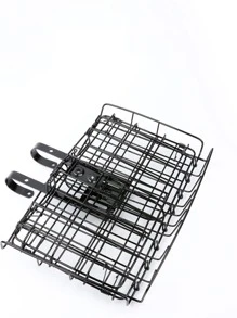 1pc Mountain Bike Folding Hanging Basket - Black - View 2