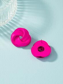 Bông tai xoắn - Màu Hồng Tươi - Xem 4