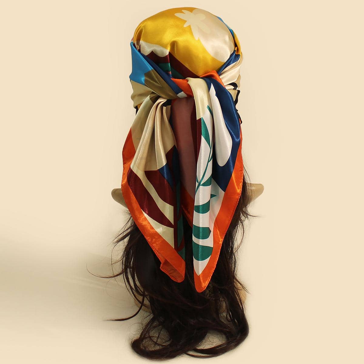 1pc Women Flower Pattern Fashion Bandana For Daily Decoration - Multicolor - View 1