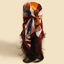 1 khăn rằn thời trang họa tiết hoa cho phụ nữ để trang trí hàng ngày - Nhiều màu - Xem 1