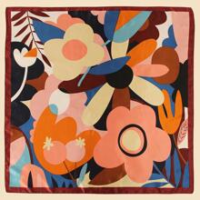 1 khăn rằn thời trang họa tiết hoa cho phụ nữ để trang trí hàng ngày - Nhiều màu - Xem 2