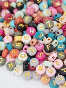 100pcs Plastic DIY Bead,  Modern Letter Graphic DIY Bead For Home