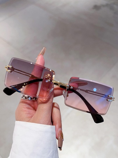 1pair Women Square Frame Fashion Glasses Vintage Shades Beach Accessories Beach Accessories For Women Glasses Shades Basics Fall Winter Women Outfits Clothes Business Casual Gifts Y2KFest MusicFest For Summer Beach Vacation,Outdoor,Travel Casual Style Rectangle Frame For Going Out Outfit,Back To School