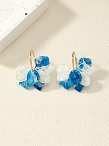 Petal Decor Earrings - Multicolor - View 1