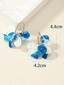 Petal Decor Earrings - Multicolor - View 3