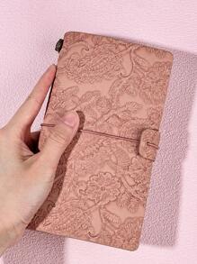 1pc Flower Pattern Notebook - Dark Green - View 5