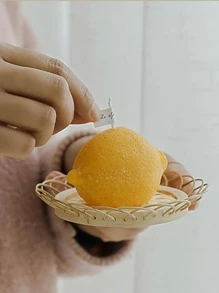 1 件款式随机黄色柠檬蜡烛 DIY 节日派对家居装饰卧室芳香疗法配件 - 黃色 - 查看 2