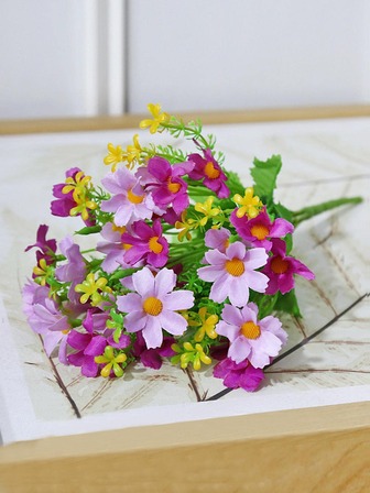 1束塑料人造花花束，家用創意人造花束