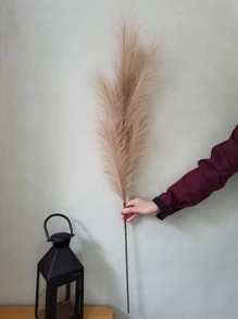 1入組滌綸人造蘆葦，用於家居裝飾現代人造植物 - 摩卡棕 - 查看 2