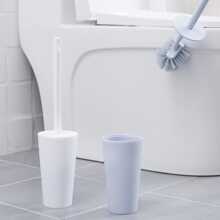 1 Bàn Chải Vệ Sinh PP, Bàn Chải Vệ Sinh Tay Cầm Dài Màu Trắng Bắc Âu Cho Phòng Tắm - trắng - Xem 2