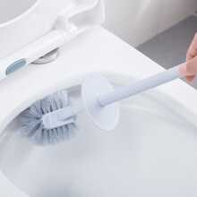 1 Bàn Chải Vệ Sinh PP, Bàn Chải Vệ Sinh Tay Cầm Dài Màu Trắng Bắc Âu Cho Phòng Tắm - trắng - Xem 4