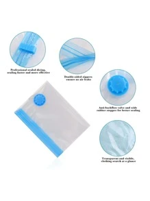 6 Packs Space Saver Bags Compression Storage Bags For Comforters And Blankets, Vacuum Sealer Bags For Clothes Storage, Hand Pump Included - Clear - View 5