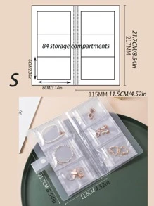 1入組多格透明首飾類收納小冊子 - 無色 - 查看 3