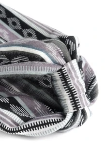 1pc Striped Headband With Elasticity, Wide Sports Headband For Women Running - Grey - View 3