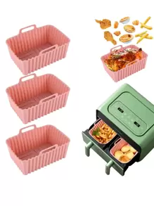 1pc Solid Color Air Fryer Silicone Pot Liner Air Fryer Kitchen Air Fryer Liners Air Fryer Paper Airfryer Air Frier