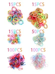 Bộ Phụ Kiện Tóc Mini Dễ Thương 295 Chiếc - Kẹp Tóc & Dây Buộc Tóc - Nhiều màu - Xem 2