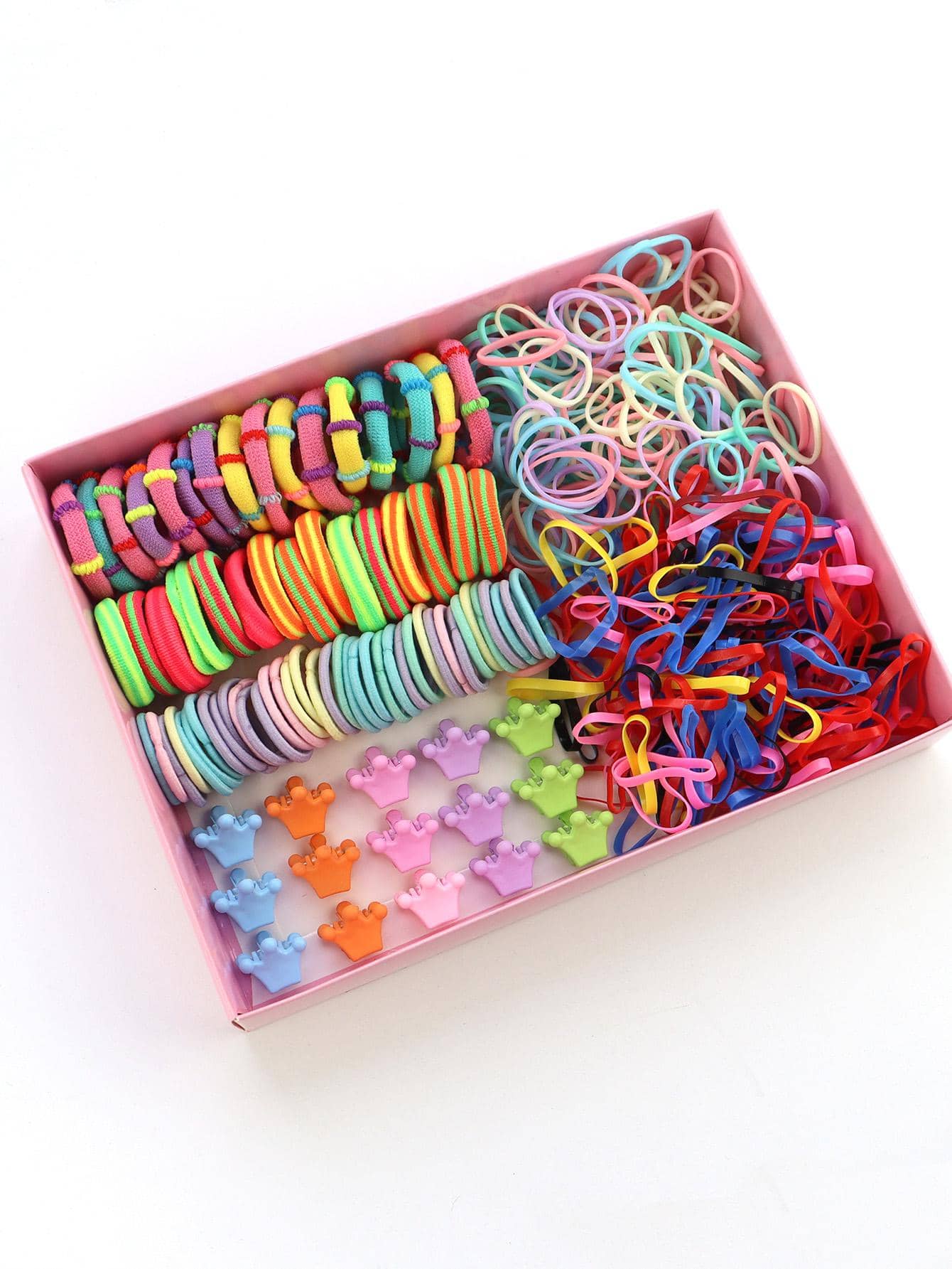 Bộ Phụ Kiện Tóc Mini Dễ Thương 295 Chiếc - Kẹp Tóc & Dây Buộc Tóc - Nhiều màu - Xem 1