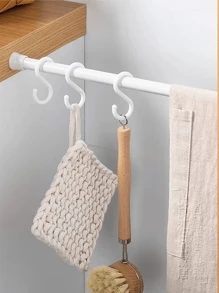 1pc Adjustable Multipurpose Wardrobe Clothes Rod  Decorations   Autumn Decor Festival Decor Room Decor Home Decor Fall Decor Bedroom Decor - White - View 3