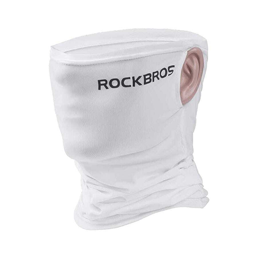 Sun Protective Anti UV ROCKBROS Cooling Neck Gaiter Face Mask Fishing Scarf Face Cover For Men Women - White - View 1