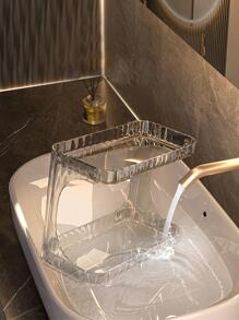 1pc Double Layer Bathroom Storage Rack