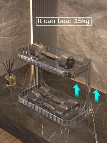 1pc Double Layer Bathroom Storage Rack