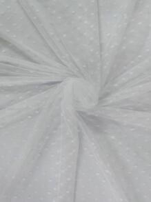 1入組波點圖案DIY面料 - 白色 - 查看 1