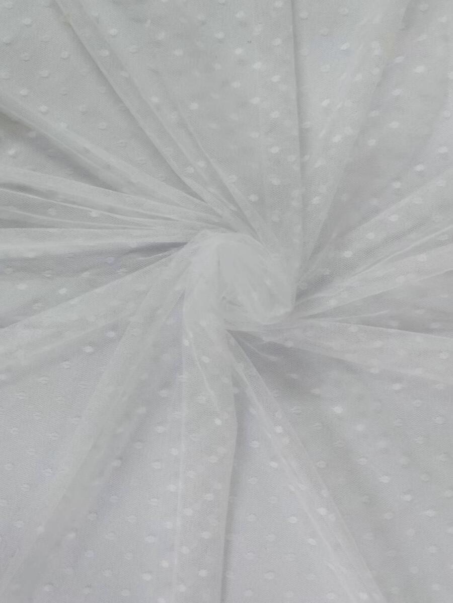 1入組波點圖案DIY面料 - 白色 - 查看 1