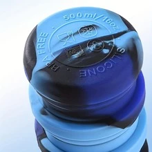 1入組可折疊矽膠水瓶 - 藍色 - 查看 3