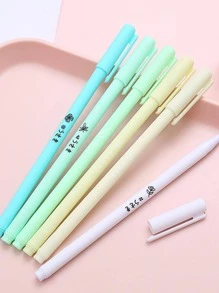 6 cái Bút bi màu hỗn hợp - Màu xanh lam - Xem 4